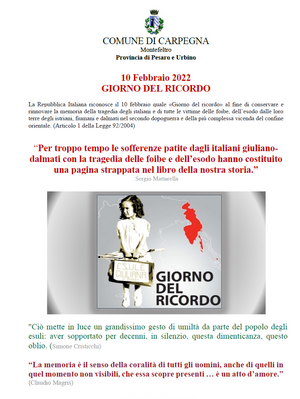 Giorno ricordo 2022