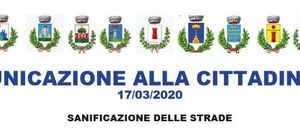 Coronavirus sanificazione strade