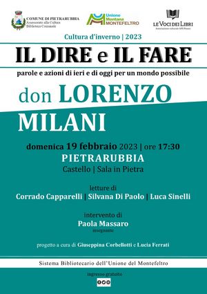 tra IL DIRE e il fare 2023 Pietrarubbia
