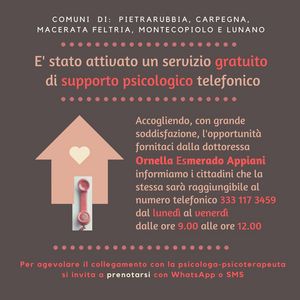 COVID 19 sostegno psicologico